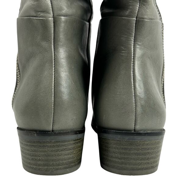 Elliot Lucca Knee High Gray Boots Leather Upper 7 1/2 Gently Worn-Nice! - Picture 5 of 12